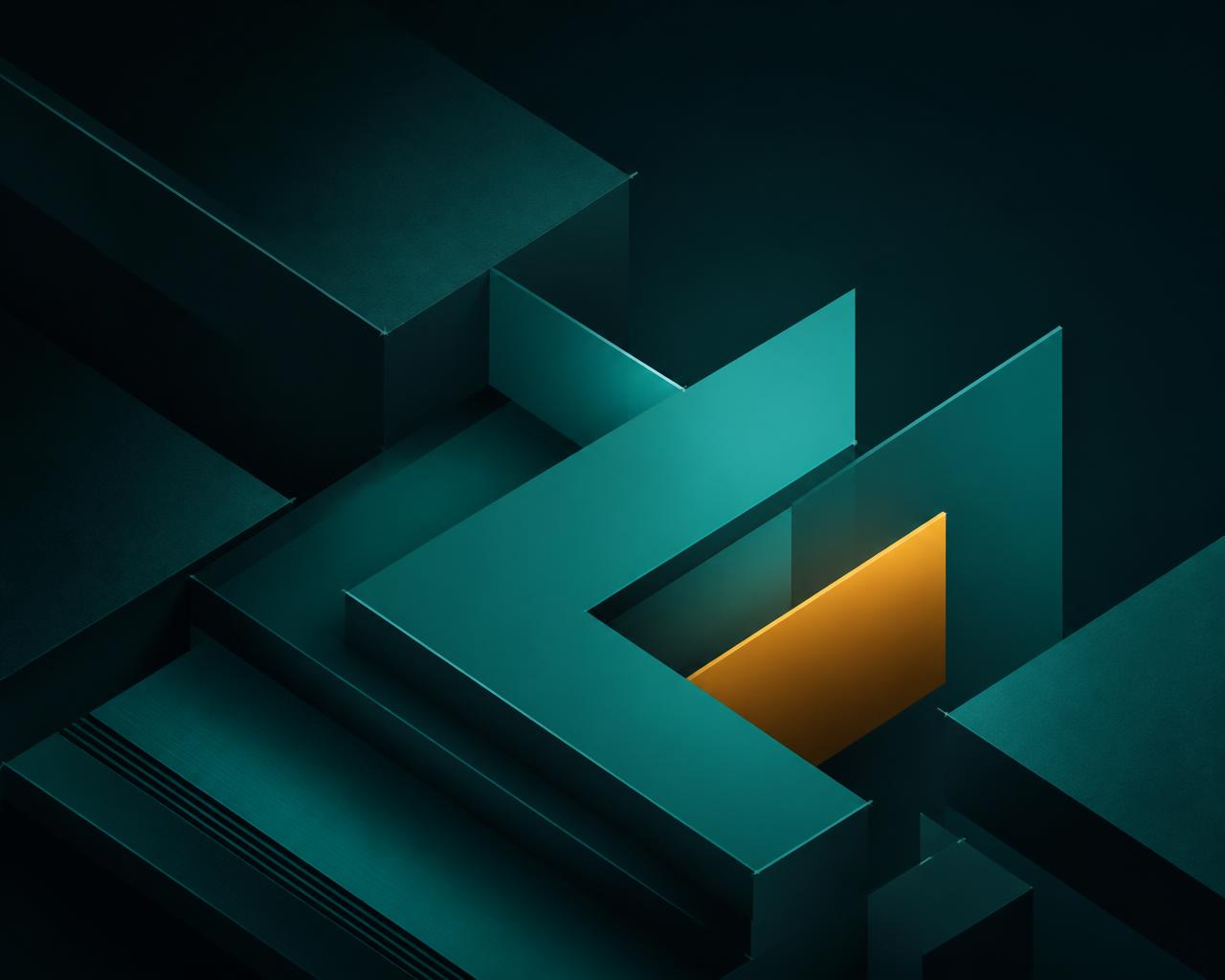 Abstract teal geometric composition representing NexVolt engineering